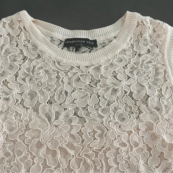 Generation Love Pink Lace Sleeveless Top Size Medium